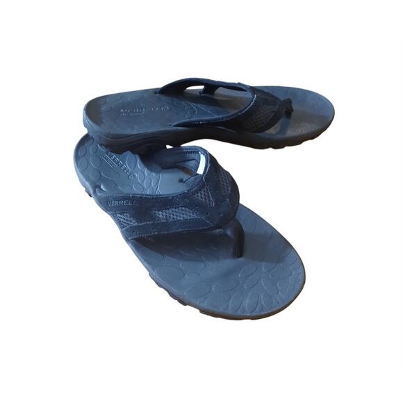 Merrell Mens Black Moab Drift Flip Flop Air Cushioned Sandals Size 10 - Picture 10 of 10